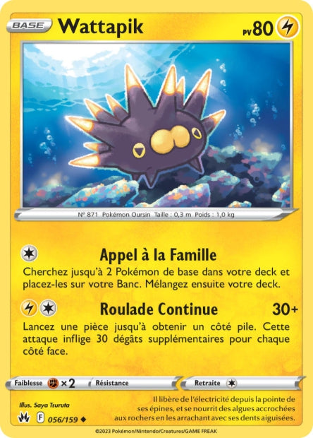 Carte Pokémon Wattapik 056/159 CRZ Epee et Bouclier EB12_5 Neuf FR LorenZone