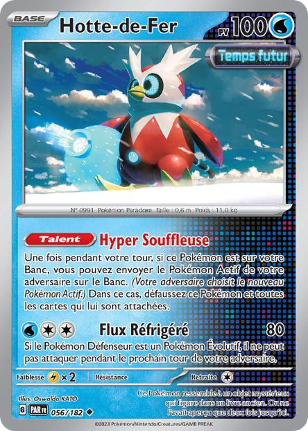 Carte Pokémon Hotte de Fer 056/182 PAR Faille Paradoxe EV04 Neuf FR LorenZone