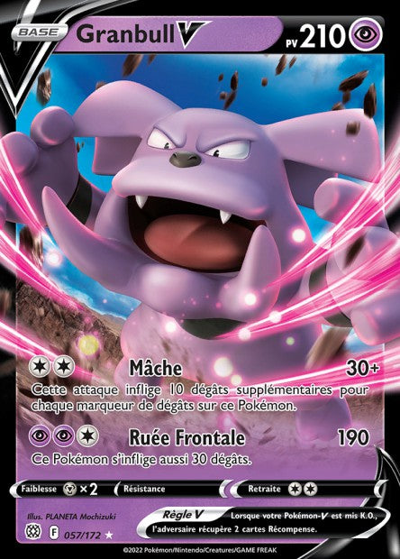 Carte Pokémon Granbull V 057/172 BRS Stars Étincelantes EB09 Neuf FR LorenZone
