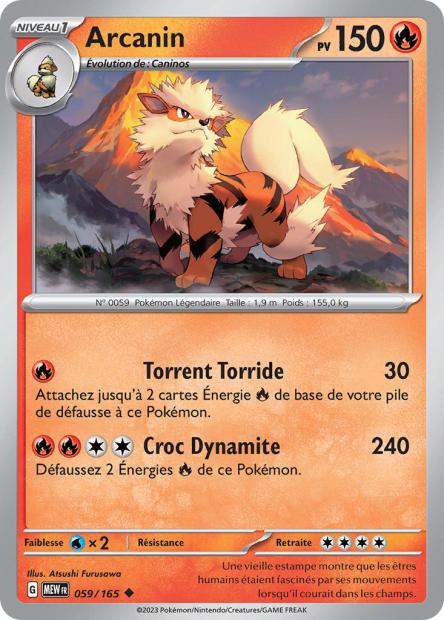 Carte Pokémon Arcanin 59/165 MEW 151 EV3_5 Neuf FR LorenZone