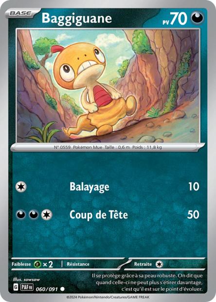 Carte Pokémon Baggiguane 060/091 Destinees de Palea PAF EV4_5 Neuf FR LorenZone