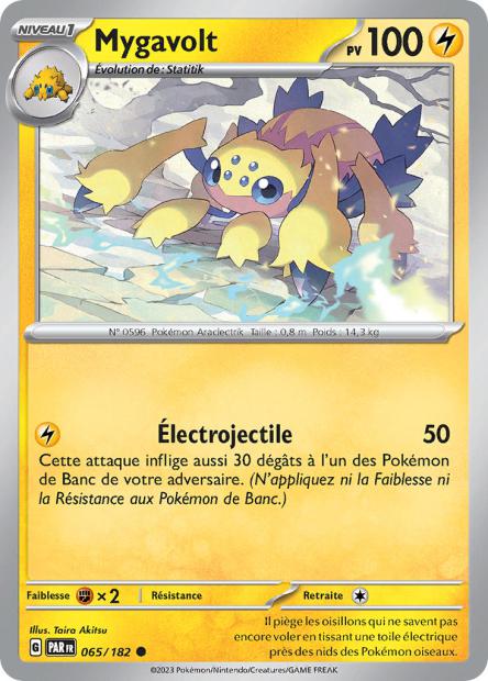 Carte Pokémon Mygavolt 065/182 PAR Faille Paradoxe EV04 Neuf FR LorenZone