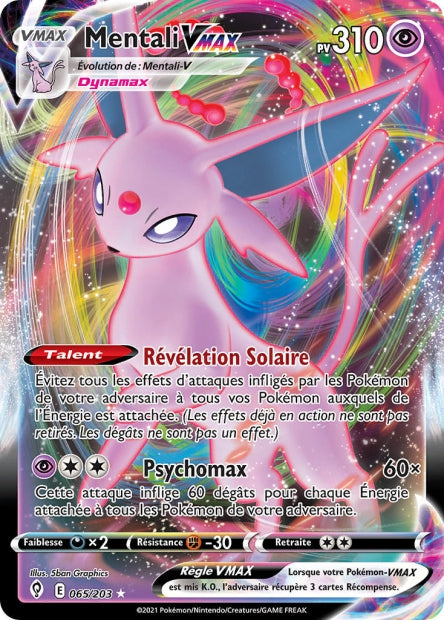 Carte Pokémon Mentali VMAX 065/203 EVS Évolution Céleste EB07 Neuf FR LorenZone