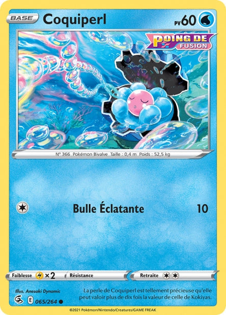 Carte Pokémon Coquiperl 065/264 FST Poing de Fusion EB08 Neuf FR LorenZone