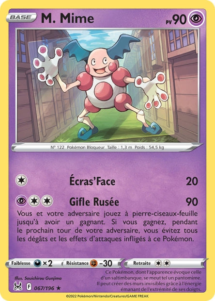 Carte Pokémon M. Mime 067/196 LOR Origine Perdue EB11 Neuf FR LorenZone