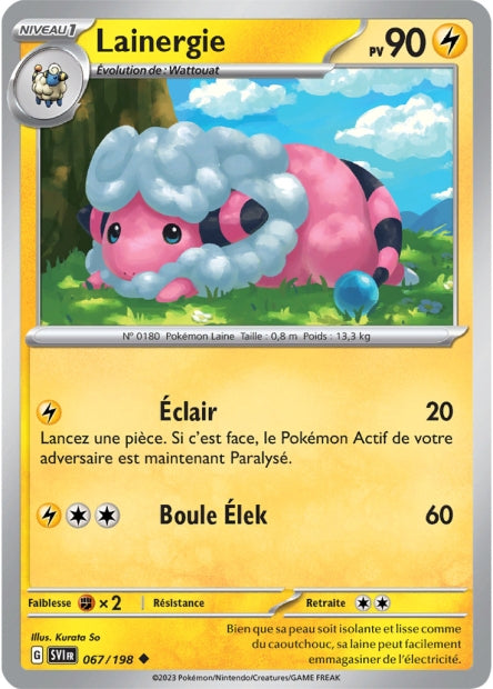 Carte Pokémon Lainergie 067/198 SV1 Ecarlate et Violet EV01 Neuf FR LorenZone
