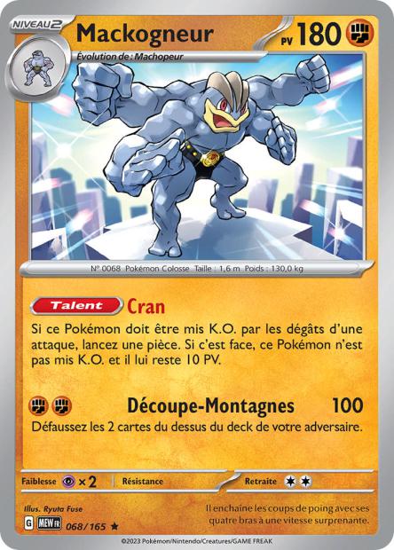 Carte Pokémon Mackogneur 68/165 MEW 151 EV3_5  Neuf FR LorenZone