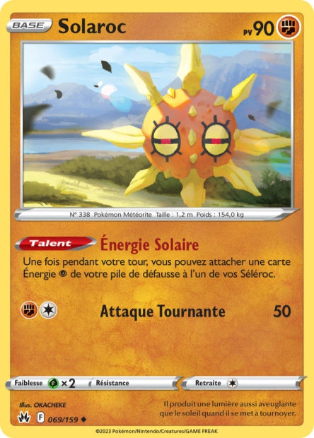 Carte Pokémon Solaroc 069/159 CRZ Epee et Bouclier EB12_5 Neuf FR LorenZone