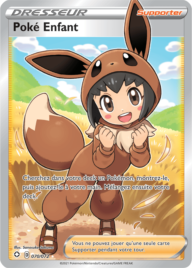 Carte Pokémon PokéEnfant 070/072 SWSH45 Destinées Radieuses EB4_5 Neuf FR LorenZone