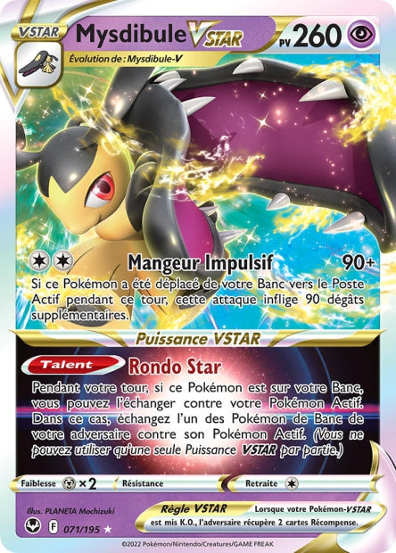 Carte Pokémon Mysdibule VSTAR 071/195 SIT Tempete Argentee EB12 Neuf FR LorenZone