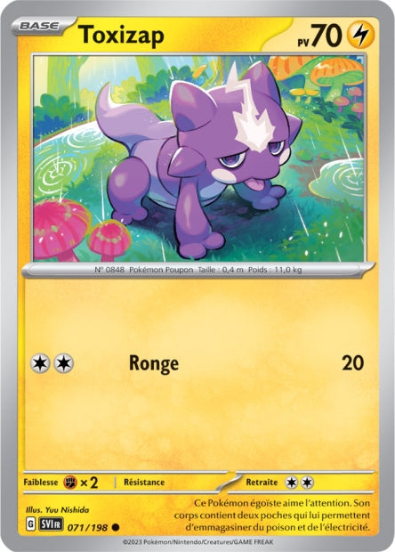 Carte Pokémon Toxizap 071/198 SV1 Ecarlate et Violet EV01 Neuf FR LorenZone