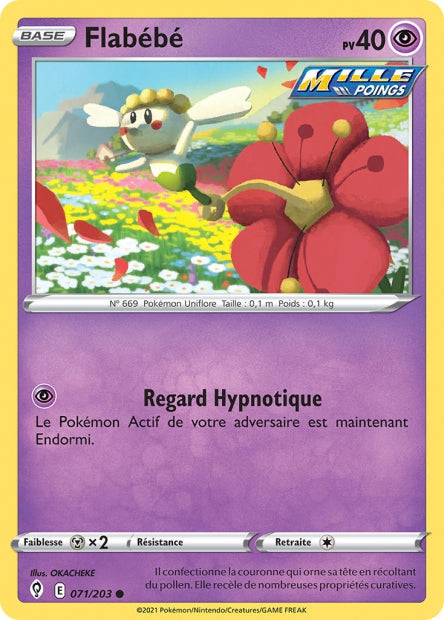 Carte Pokémon Flabébé 071/203 EVS Évolution Céleste EB07 Neuf FR LorenZone