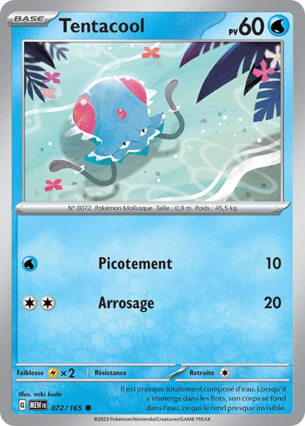 Carte Pokémon Tentacool 72/165 MEW 151 EV3_5  Neuf FR LorenZone