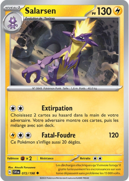 Carte Pokémon Salarsen 072/198 SV1 Ecarlate et Violet EV01 Neuf FR LorenZone