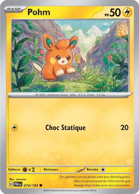Carte Pokémon Pohm 074/193 PAL Evolution a Paldea EV02 Neuf FR LorenZone