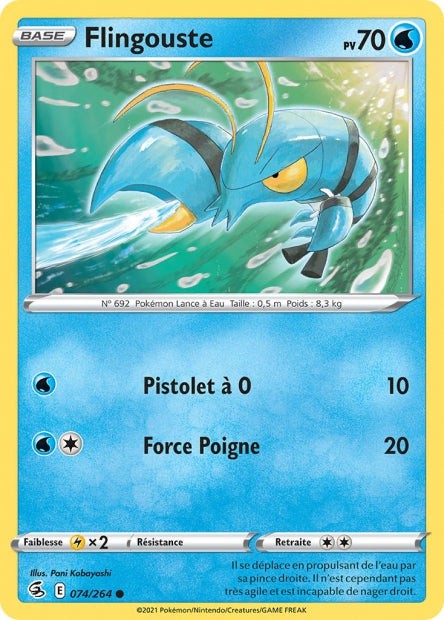 Carte Pokémon Flingouste 074/264 FST Poing de Fusion EB08 Neuf FR LorenZone
