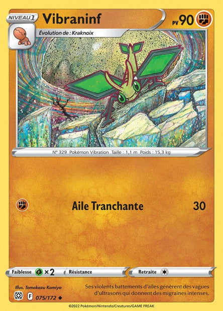 Carte Pokémon Vibraninf 075/172 BRS Stars Étincelantes EB09 Neuf FR LorenZone