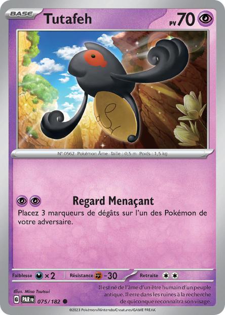 Carte Pokémon Tutafeh 075/182 PAR Faille Paradoxe EV04 Neuf FR LorenZone