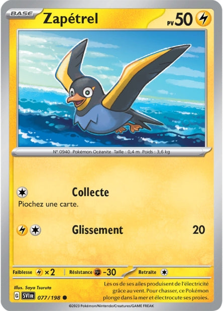 Carte Pokémon Zapétrel 077/198 SV1 Ecarlate et Violet EV01 Neuf FR LorenZone
