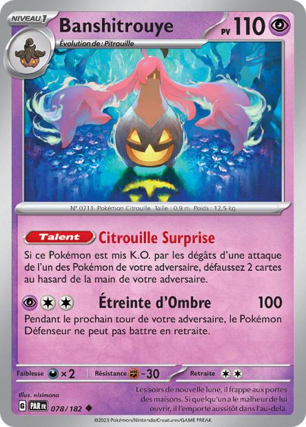 Carte Pokémon Banshitrouye 078/182 PAR Faille Paradoxe EV04 Neuf FR LorenZone