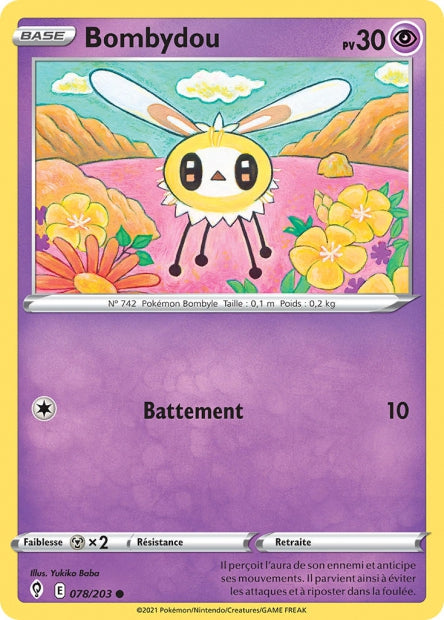 Carte Pokémon Bombydou 078/203 EVS Évolution Céleste EB07 Neuf FR LorenZone