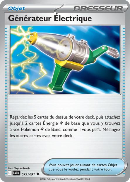 Carte Pokémon Générateur Électrique 079/091 Destinees de Palea PAF EV4_5 Neuf FR LorenZone