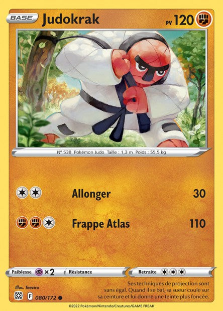 Carte Pokémon Judokrak 080/172 BRS Stars Étincelantes EB09 Neuf FR LorenZone