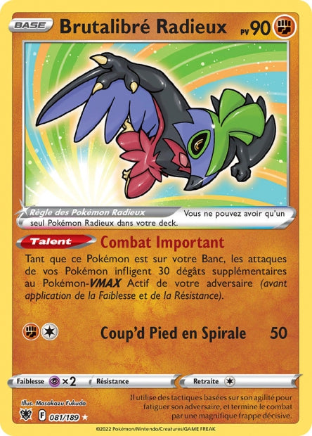 Carte Pokémon Brutalibré Radieux 081/189 ASR Astres Radieux EB10 Neuf FR LorenZone
