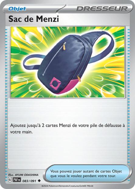 Carte Pokémon Sac de Menzi 083/091 Destinees de Palea PAF EV4_5 Neuf FR LorenZone