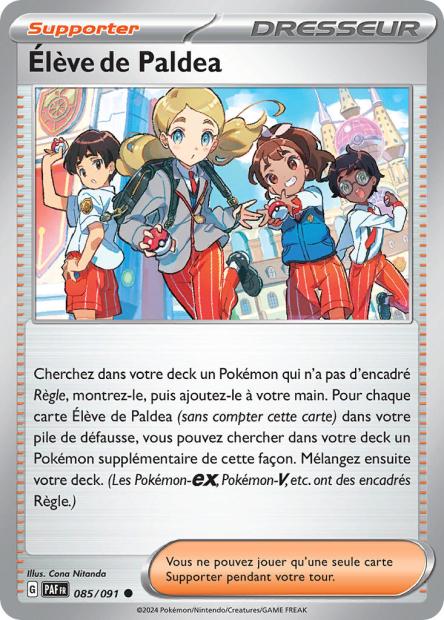 Carte Pokémon Élève de Paldea 085/091 Destinees de Palea PAF EV4_5 Neuf FR LorenZone