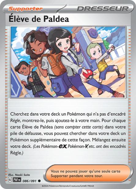Carte Pokémon Élève de Paldea 086/091 Destinees de Palea PAF EV4_5 Neuf FR LorenZone