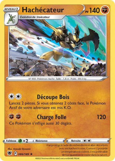 Carte Pokémon Hachécateur 086/189 ASR Astres Radieux EB10 Neuf FR LorenZone