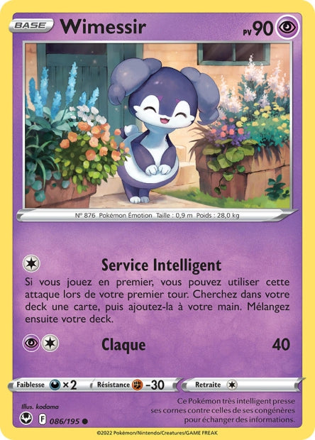 Carte Pokémon Wimessir 086/195 SIT Tempete Argentee EB12 Neuf FR LorenZone