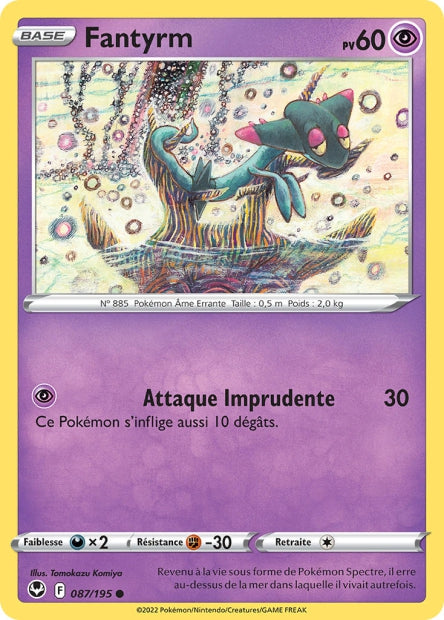 Carte Pokémon Fantyrm 087/195 SIT Tempete Argentee EB12 Neuf FR LorenZone