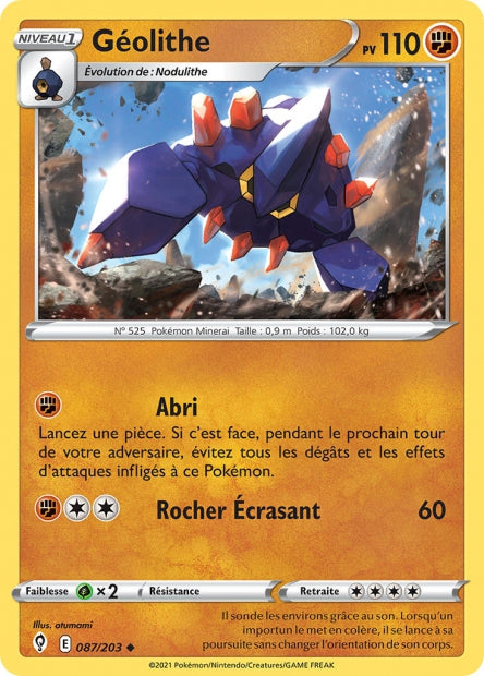 Carte Pokémon Géolithe 087/203 EVS Évolution Céleste EB07 Neuf FR LorenZone