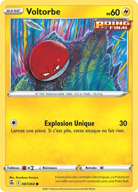 Carte Pokémon Voltorbe 087/264 FST Poing de Fusion EB08 Neuf FR LorenZone