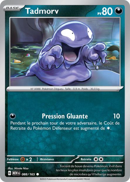 Carte Pokémon Tadmorv 88/165 MEW 151 EV3_5  Neuf FR LorenZone