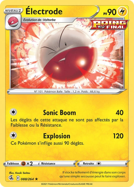 Carte Pokémon Électrode 088/264 FST Poing de Fusion EB08 Neuf FR LorenZone