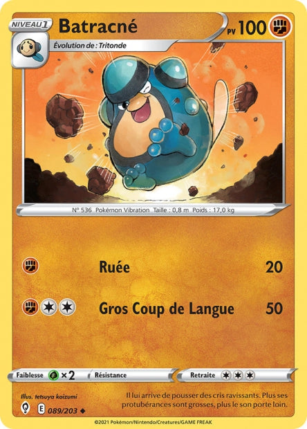 Carte Pokémon Batracné 089/203 EVS Évolution Céleste EB07 Neuf FR LorenZone