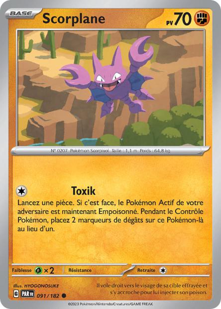 Carte Pokémon Scorplane 091/182 PAR Faille Paradoxe EV04 Neuf FR LorenZone
