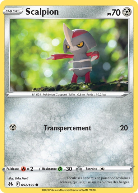 Carte Pokémon Scalpion 092/159 CRZ Epee et Bouclier EB12_5 Neuf FR LorenZone