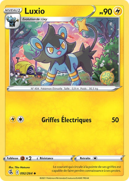 Carte Pokémon Luxio 092/264 FST Poing de Fusion EB08 Neuf FR LorenZone