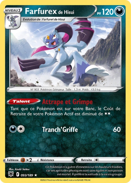 Carte Pokémon Farfurex de Hisui 093/189 ASR Astres Radieux EB10 Neuf FR LorenZone