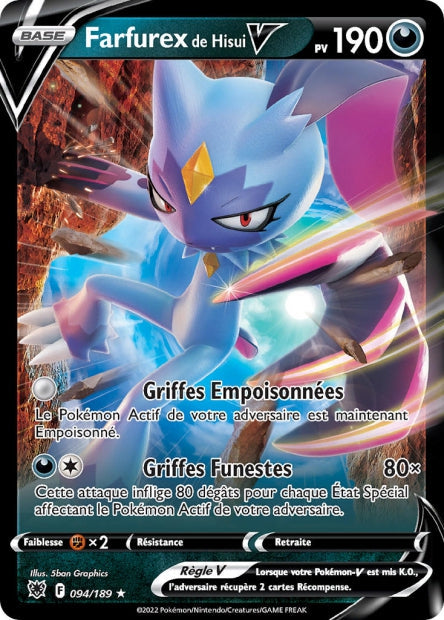 Carte Pokémon Farfurex de Hisui V 094/189 ASR Astres Radieux EB10 Neuf FR LorenZone