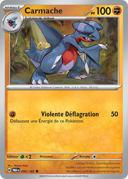 Carte Pokémon Carmache 095/182 PAR Faille Paradoxe EV04 Neuf FR LorenZone