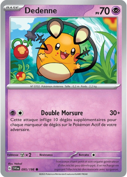 Carte Pokémon Dedenne 095/198 SV1 Ecarlate et Violet EV01 Neuf FR LorenZone