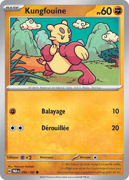 Carte Pokémon Kungfouine 096/182 PAR Faille Paradoxe EV04 Neuf FR LorenZone