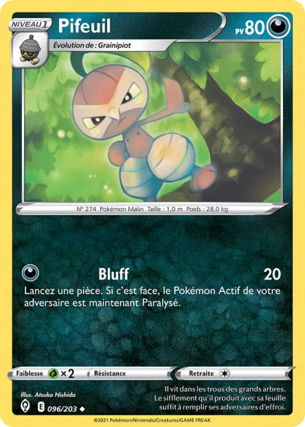 Carte Pokémon Pifeuil 096/203 EVS Évolution Céleste EB07 Neuf FR LorenZone
