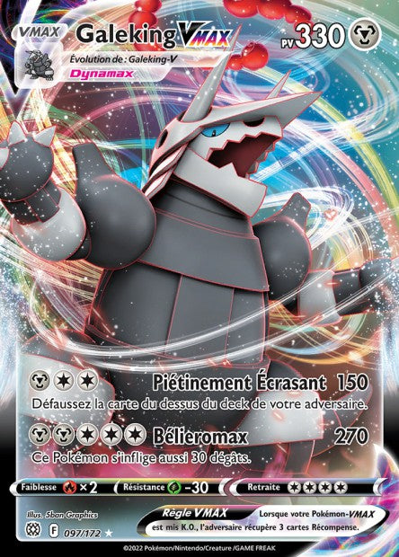 Carte Pokémon Galeking VMAX 097/172 BRS Stars Étincelantes EB09 Neuf FR LorenZone