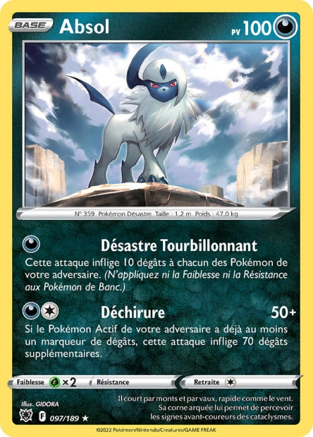 Carte Pokémon Absol 097/189 ASR Astres Radieux EB10 Neuf FR LorenZone
